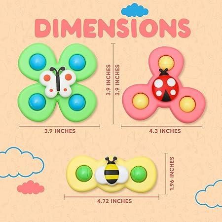 Spinning Sensory Toy for Toddler - 3 Pcs